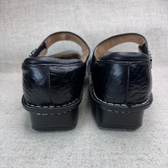 Alegria by PG Lite comfort Shoes size 41 Paloma Tooled Mary Jane Black Leather